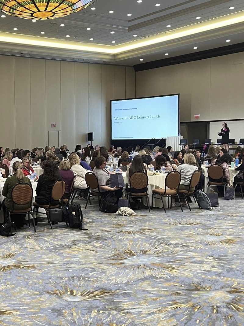 DawnMarie Montgomery engaging a crowd at the Women's BDC Connect Lunch